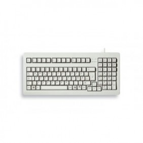 Cherry G80-1800, Taille réelle 100 %, Avec fil, USB, QWERTZ, Gris