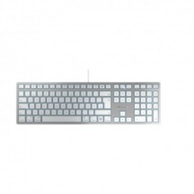 Cherry KC 6000C FOR MAC, Avec fil, USB, Commutateur de touche « ciseaux », QWERTZ, Argent