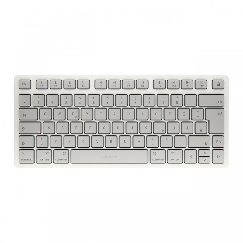 Cherry KW 7100 MINI BT for MAC, 75%, Sans fil, Bluetooth, QWERTZ, Blanc