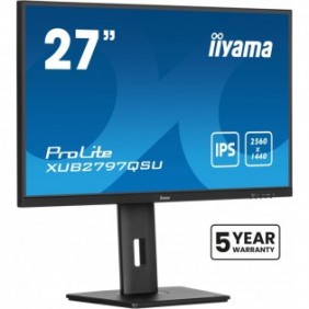 Iiyama ProLite XUB2797QSU-B2, 68,6 cm 27", 2560 x 1440 pixels, Quad HD, LED, 1 ms, Noir