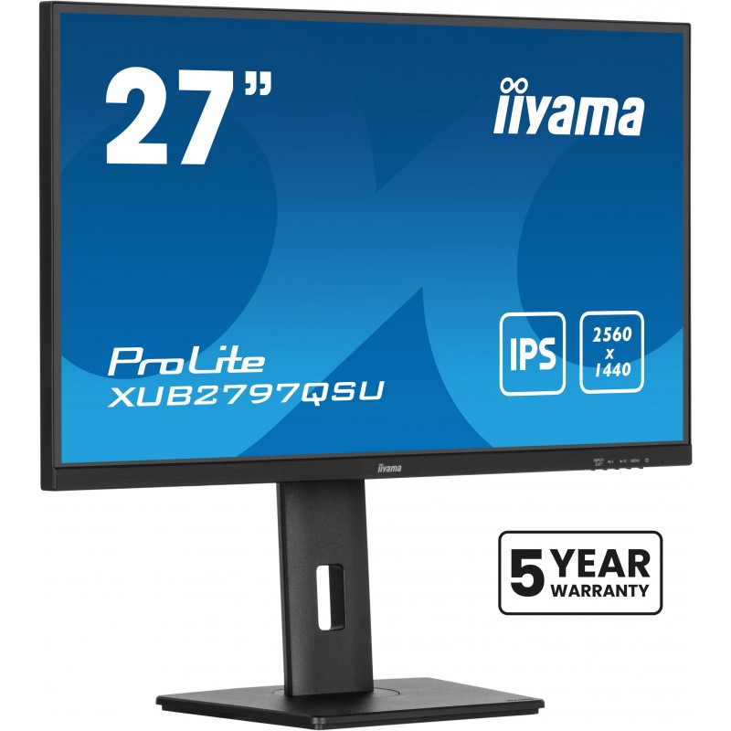 Iiyama ProLite XUB2797QSU-B2, 68,6 cm 27", 2560 x 1440 pixels, Quad HD, LED, 1 ms, Noir