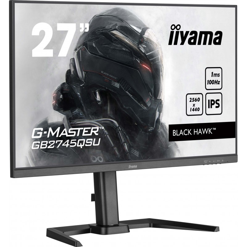 Iiyama G-MASTER GB2745QSU-B2, 68,6 cm 27", 2560 x 1440 pixels, Wide Quad HD, LED, 1 ms, Noir