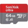 SanDisk Ultra, 64 Go, MicroSDXC, Classe 10, UHS-I, 140 Mos, Class 1