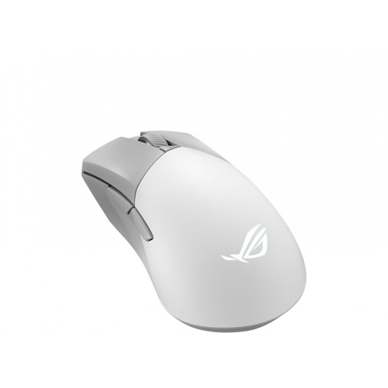 ASUS ROG Gladius III Wireless Aimpoint White, Droitier, Optique, RF Wireless + Bluetooth + USB Type-A, 36000 DPI, Blanc