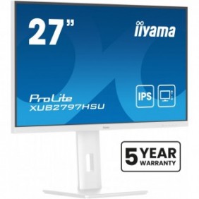 Iiyama ProLite XUB2797HSU-W2, 68,6 cm 27", 1920 x 1080 pixels, Full HD, LED, 1 ms, Blanc
