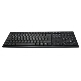 LogiLink ID0104, Taille réelle 100 %, Sans fil, RF sans fil, QWERTZ, Noir, Souris incluse
