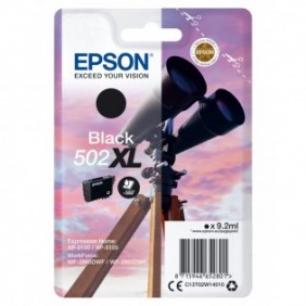 Epson Singlepack Black 502XL Ink, Rendement élevé , Encre à pigments, 9,2 ml, 550 pages, 1 pièce