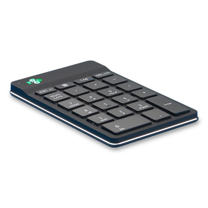 R-Go Tools Clavier R-Go Numpad Break, clavier numérique ergonomique avec logiciel de pause, bluetooth, noir, Bluetooth, Universel, 1,5 m, Noir