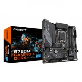 Gigabyte B760M GAMING X DDR4 Carte mère - Prend en charge les processeurs Intel Core de 14e génération, VRM numérique 8+1+1 phases, jusqu'à 5333MHz DDR4 , 2xPCIe 4.0 M.2, LAN 2.5GbE, USB 3.2 Gen2, Intel, LGA 1700, Intel® Celeron®, Intel® Core™