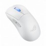 ASUS ROG Keris II Ace Wireless AimPoint White, Droitier, Optique, RF Wireless + Bluetooth + USB Type-A, 42000 DPI, Blanc