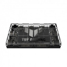 ASUS TUF Gaming ARGB PWM Fan Hub, Contrôleur de ventilateur, Noir, 4 broches, SATA, 115 mm, 69 mm
