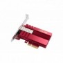 ASUS XG-C100C V3, Interne, Avec fil, PCI Express, Ethernet, 10000 Mbits, Rouge