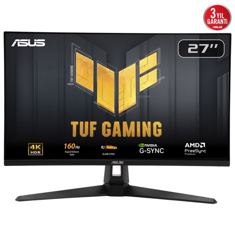 ASUS TUF Gaming VG27UQ1A, 68,6 cm 27", 3840 x 2160 pixels, 4K Ultra HD, LCD, 1 ms, Noir