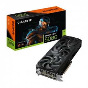 Gigabyte GeForce RTX 5080 WINDFORCE OC SFF 16G Carte Graphique - 16 Go GDDR7, 256 bits, PCI-E 5.0, 2670MHz Fréquence du Cœur, 3 x DP 2.1a, 1 x HDMI 2.1b, GV-N5080WF3OC-16GD, GeForce RTX 5080, 16 Go, GDDR7, 256 bit, 7680 x 4320 pixels, PCI Express x16