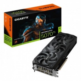 Gigabyte GeForce RTX 5070 Ti WINDFORCE SFF 16G Carte Graphique - 16GB GDDR7, 256bit, PCI-E 5.0, 2452 MHz Fréquence du cœur, 3 x DP 2.1b, 1 x HDMI 2.1b, NVIDIA DLSS 4, GV-N507TWF3-16GD, GeForce RTX 5070 Ti, 16 Go, GDDR7, 256 bit, 7680 x 4320 pixels, PCI