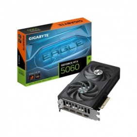 Gigabyte GeForce RTX 5060 EAGLE OC 8G Carte Graphique - 8GB GDDR7, 128bit, PCI-E 5.0, 2550 MHz Fréquence du cœur, 3 x DisplayPort, 1 x HDMI, GV-N5060EAGLE OC-8GD, GeForce RTX 5060, 8 Go, GDDR7, 128 bit, 7680 x 4320 pixels, PCI Express 5.0