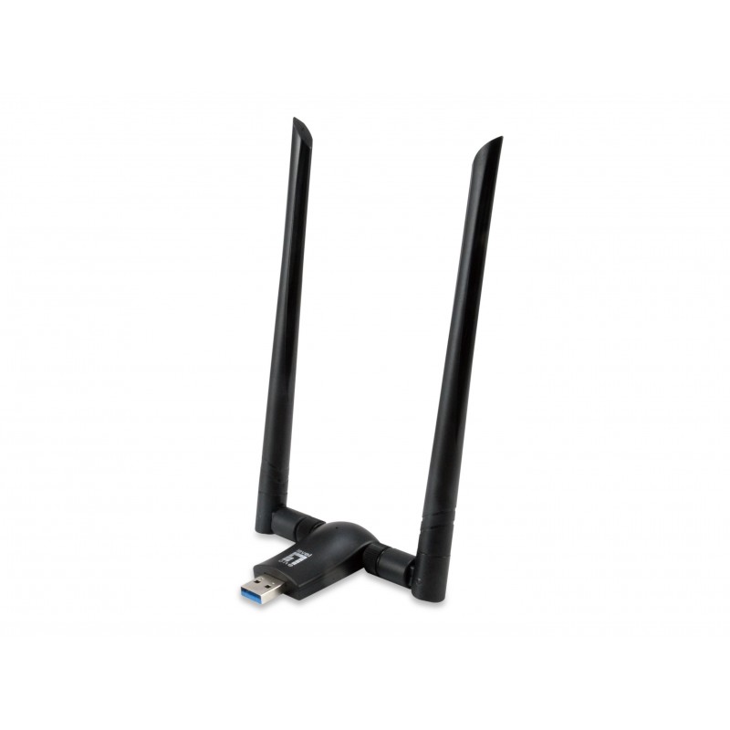 LevelOne WUA-1810E, Sans fil, USB, WLAN, Wi-Fi 5 802.11ac, 867 Mbits, Noir