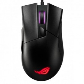 ASUS ROG Gladius II Core, Droitier, Optique, USB Type-A, 6200 DPI, Noir