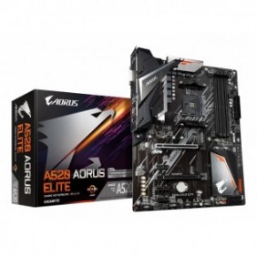 Gigabyte Carte mère A520 AORUS ELITE - Compatible avec les processeurs AMD Ryzen série 5000 AM4, VRM numérique pur 5+3 phases, jusqu'à 4733MHz DDR4 , PCIe 3.0 x4 M.2, LAN GbE, USB 3.2 Gen2, AMD, Emplacement AM4, AMD Ryzen 3000 Series, Emplacement AM4