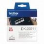 Brother DK-22211 - Rouleau d'étiquettes original – Blanc, 29 mm x 15,24 m, Noir sur blanc, 1 pièce, DK, Noir, Blanc, Thermique directe, Chine