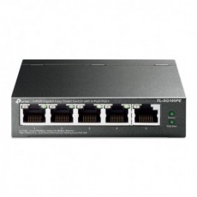 TP-LINK TL-SG105PE, Géré, L2, Gigabit Ethernet 101001000, Connexion Ethernet, supportant l'alimentation via ce port
