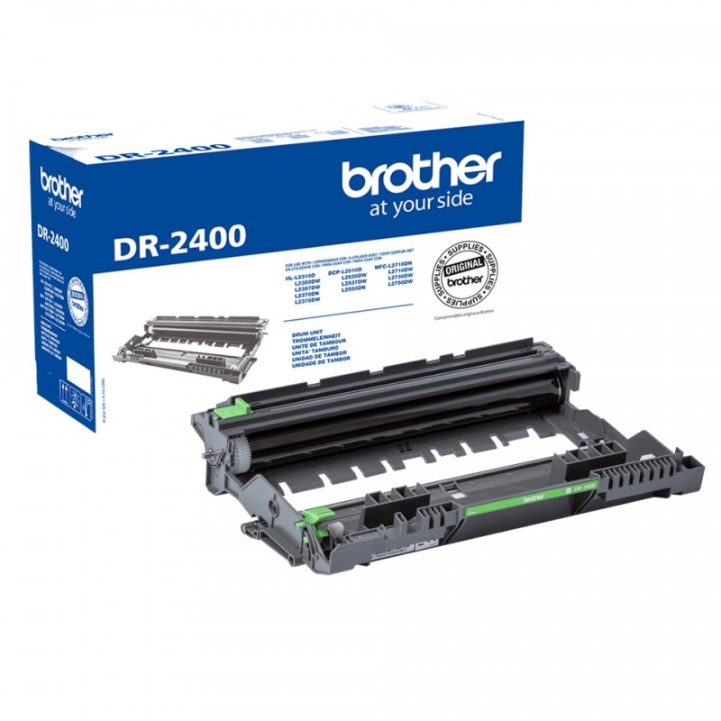 Brother DR-2400 - Tambour original, Original, Brother, HL-L2310D HL-L2350DW HL-L2357DW HL-L2370DN HL-L2375DW DCP-L2510D DCP-L2530DW DCP-L2537DW..., 1 pièce, 12000 pages, Impression laser