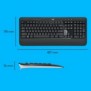 Logitech 920-008685, Sans fil, RF sans fil, Clavier à membrane, QWERTY, Noir, Blanc, Souris incluse