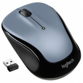 Logitech M325s, Ambidextre, Optique, RF sans fil, 1000 DPI, Noir, Gris