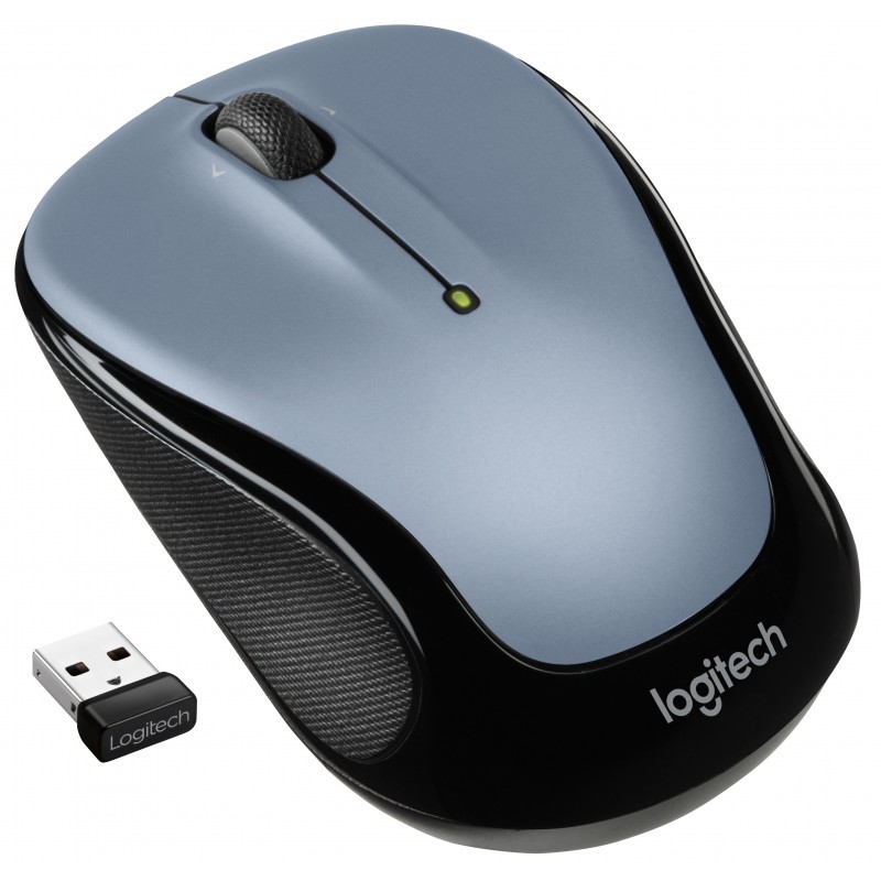 Logitech M325s, Ambidextre, Optique, RF sans fil, 1000 DPI, Noir, Gris