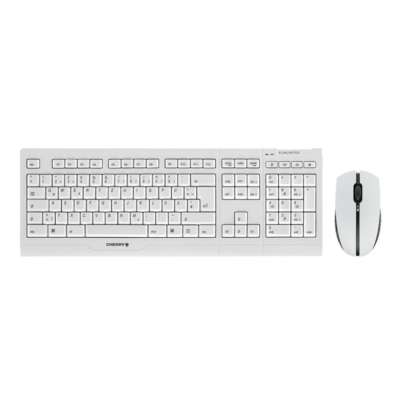 Cherry B.UNLIMITED 3.0, Taille réelle 100 %, Sans fil, RF sans fil, Clavier mécanique, Gris, Souris incluse
