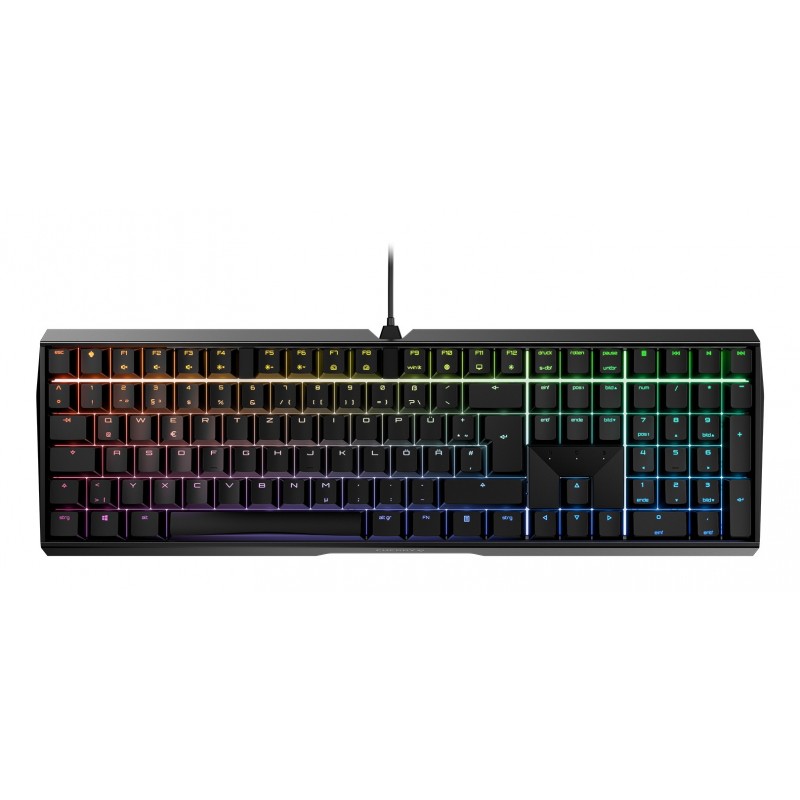 Cherry MX 3.0S RGB, Avec fil, USB, Clavier mécanique, QWERTZ, LED RGB, Noir