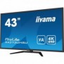 Iiyama ProLite X4373UHSU-B1, 108 cm 42.5", 3840 x 2160 pixels, 4K Ultra HD, 3 ms, Noir