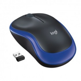 Logitech M185, Ambidextre, Optique, RF sans fil, 1000 DPI, Bleu