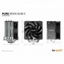 Be Quiet! Pure Rock Slim 3 | Ventirad compact mono tour, socket Intel et AMD, Refroidisseur d'air, 10 cm, 1700 trmin, 60,3 m³h, Argent