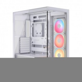 Corsair Midi Tower 3500X LXR LINK TG, Midi Tower, PC, Blanc, ATX, EATX, micro ATX, Mini-ITX, Acier, Verre trempé, 17 cm