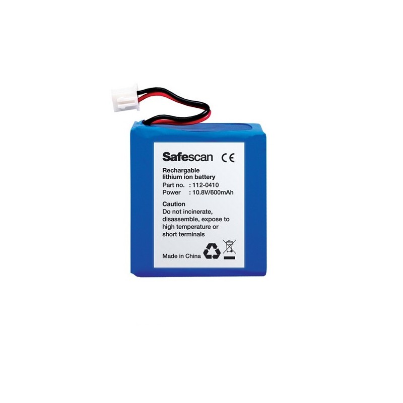 Safescan LB-105, 600 mAh, Lithium-Ion Li-Ion, 10,8 V, Bleu, 1 pièce