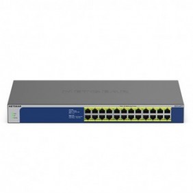 Netgear GS524PP, Non-géré, Gigabit Ethernet 101001000, Connexion Ethernet, supportant l'alimentation via ce port , Grille de montage
