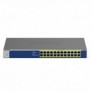 Netgear GS524PP, Non-géré, Gigabit Ethernet 101001000, Connexion Ethernet, supportant l'alimentation via ce port , Grille de montage