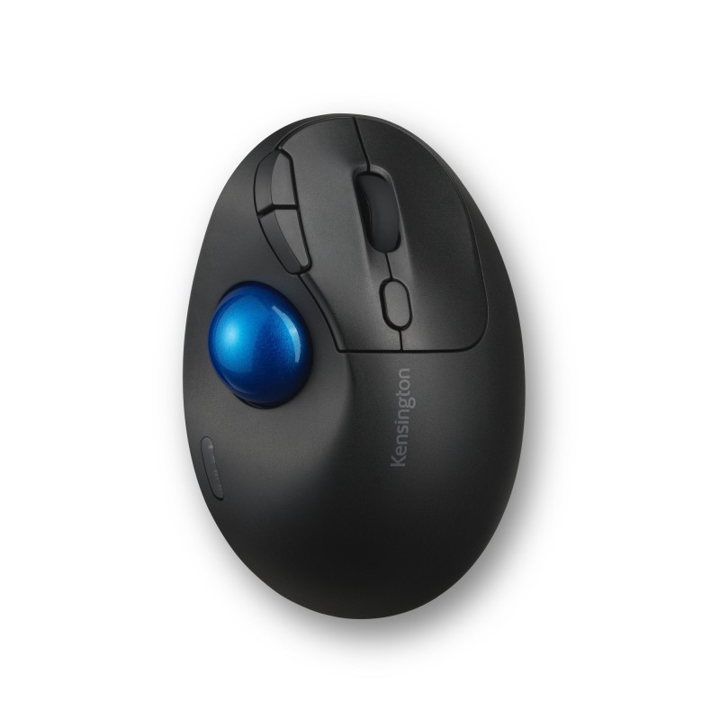 Kensington Trackball Pro Fit Ergo TB450, Droitier, Trackball, RF sans fil + Bluetooth, 1600 DPI, Noir, Bleu