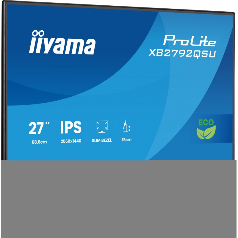 Iiyama ProLite XB2792QSU-B1, 68,6 cm 27", 2560 x 1440 pixels, Quad HD, 3 ms, Noir