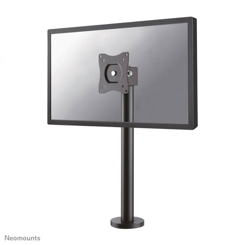 Neomounts NS-DPOS100BLACK Support de bureau pour écran à poser 10-32" - à visser, Boulon traversant, 15 kg, 25,4 cm 10", 81,3 cm 32", 100 x 100 mm, Noir