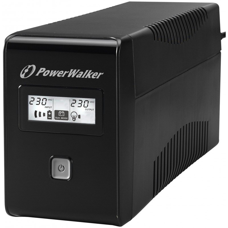 BlueWalker PowerWalker VI 850 LCD, Interactivité de ligne, 0,85 kVA, 480 W, 162 V, 290 V, 5060 Hz