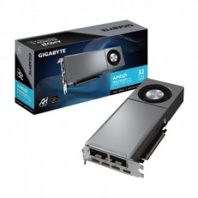 Gigabyte Radeon AI PRO R9700 AI TOP 32G Carte Graphique – 32 Go GDDR6, 256 bits, PCI-E 5.0, 2920 MHz Fréquence du processeur, 3 x DisplayPort, 1 x HDMI, GV-R9700AI TOP-32GD, Radeon AI PRO R9700, 32 Go, GDDR6, 256 bit, 7680 x 4320 pixels, PCI Express