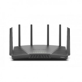 Synology RT6600ax Router WiFi6 1xWAN 3xGbE 1x2.5Gb, Wi-Fi 6E 802.11ax, Tri-bande 2,4 GHz  5 GHz  5 GHz, EthernetLAN, 3G, Noir, Routeur portable