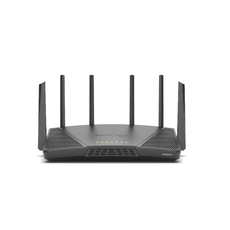 Synology RT6600ax Router WiFi6 1xWAN 3xGbE 1x2.5Gb, Wi-Fi 6E 802.11ax, Tri-bande 2,4 GHz  5 GHz  5 GHz, EthernetLAN, 3G, Noir, Routeur portable