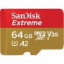 SanDisk Extreme, 64 Go, MicroSDXC, Classe 10, UHS-I, 170 Mos, 80 Mos