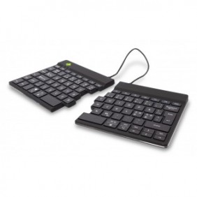 R-Go Tools Clavier ergonomique R-Go Split Break avec logiciel de pause, clavier divisé, QWERTY , bluetooth, noir, Sans fil, Bluetooth, QWERTY, Noir