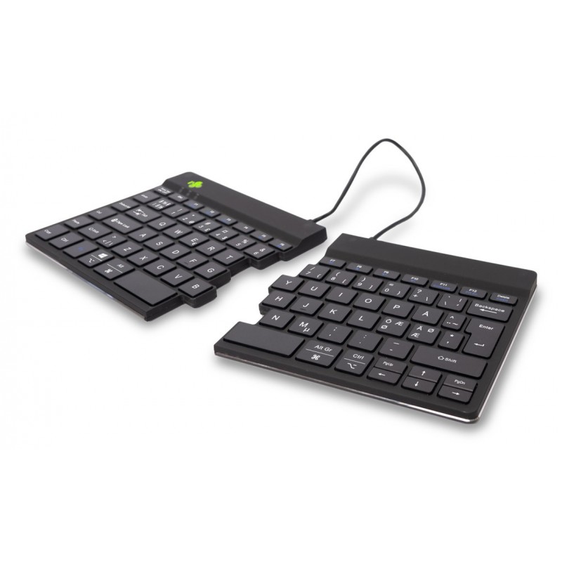 R-Go Tools Clavier ergonomique R-Go Split Break avec logiciel de pause, clavier divisé, QWERTY , bluetooth, noir, Sans fil, Bluetooth, QWERTY, Noir