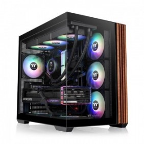 Thermaltake View 380 WS ARGB, Midi Tower, PC, Noir, ATX, micro ATX, Mini-ITX, SPCC, Verre trempé, Gaming