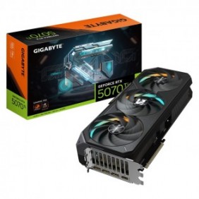 Gigabyte GeForce RTX 5070 Ti GAMING 16G Carte graphique - 16 Go GDDR7, 256 bits, PCI-E 5.0, Fréquence du cœur 2452 MHz, 3 x DP 2.1b, 1 x HDMI 2.1b, DLSS 4, GV-N507TGAMING-16GD, GeForce RTX 5070 Ti, 16 Go, GDDR7, 256 bit, 7680 x 4320 pixels, PCI Express